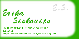 erika siskovits business card